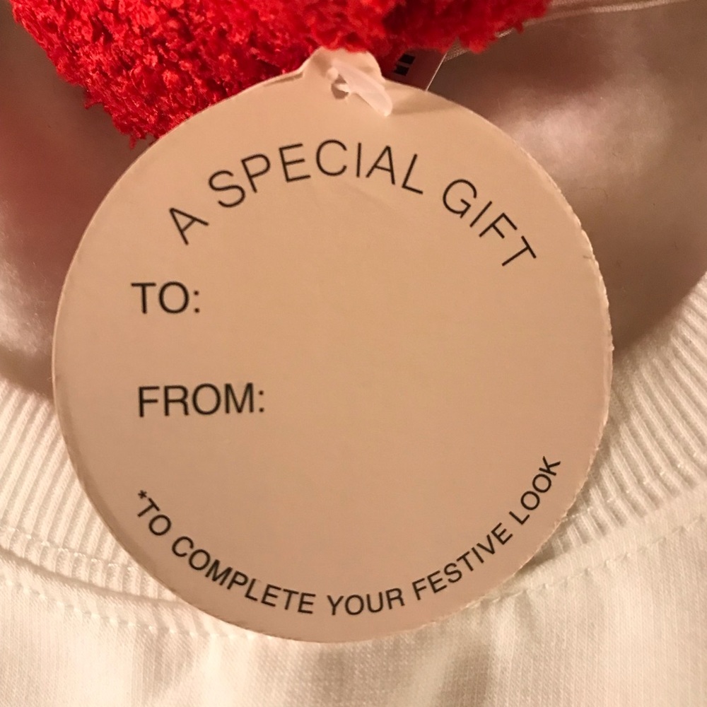 Philosophy Sweatshirt and Sock Gift Set Ivory/Red - Picture 16 of 16